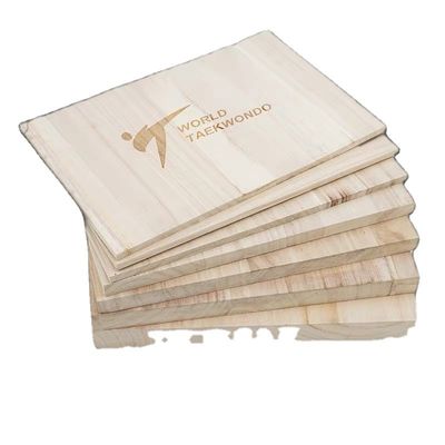 Custom Logo Paulownia Taekwondo Break Houten Planken Met 225x300mm Grootte