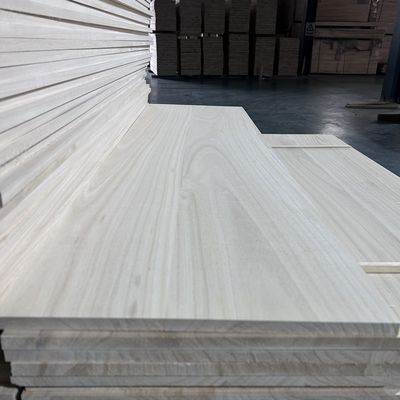 Houten tafelblad met gebleekt paulownia-paneel en 2440x1220 of 1200x600 maat