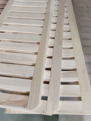 100-1220 mm breedte massief houten bed frame met aangepaste dikte en popel hout slaten
