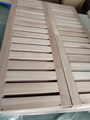 100-1220 mm breedte massief houten bed frame met aangepaste dikte en popel hout slaten