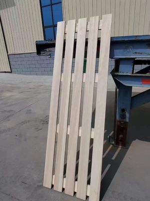 100-1220 mm breedte massief houten bed frame met aangepaste dikte en popel hout slaten