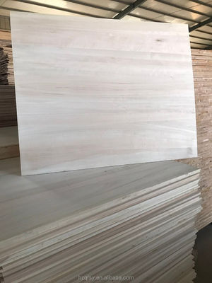 Gebleekt Paulownia Edge Glued Board Voor Houten Kistkast 3mm-55mm