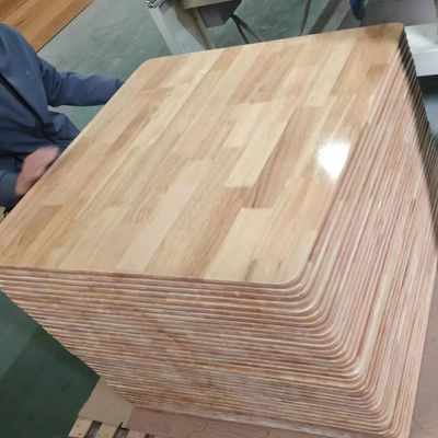 Solid Wood Desktop UV Oak Board Rubber Wood Finger Joint Board voor Solid Wood Desktops