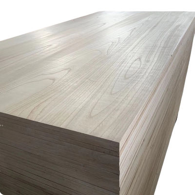 FSC-gecertificeerd Paulownia houtrand Gekleurd vingergewricht massief houten plaat M3 voor meubilair